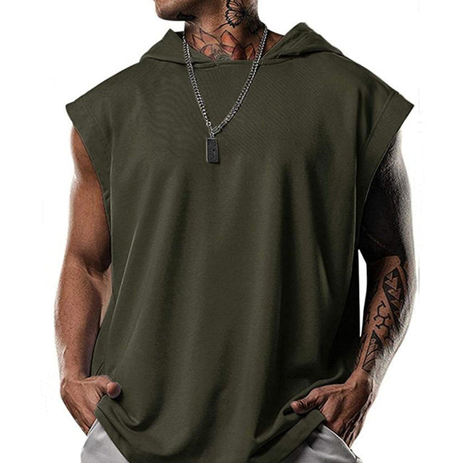 James Fitness Pullover Sports Hooded Vest Tank Top