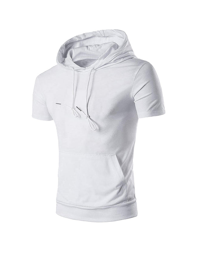 Ronald Solid Color Hooded Casual T-shirt
