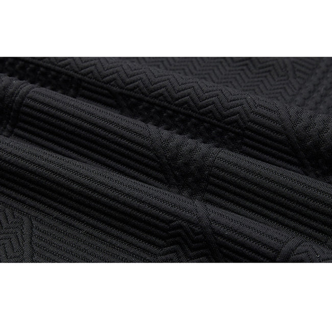 Men's Jacquard Drop Shoulder Half-zip Long Sleeve Sweatshirt