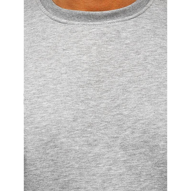 Men's Pullover Solid Color Fleece Crew Neck Sweatshirts