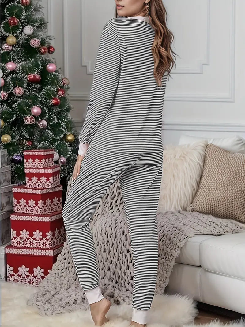 Women's Striped Lounge Pajamas Set (Buy 2 Free Shipping)