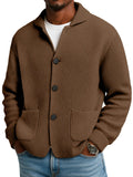 Autumn And Winter Solid Color Stand Collar Knitted Sweater Jacket
