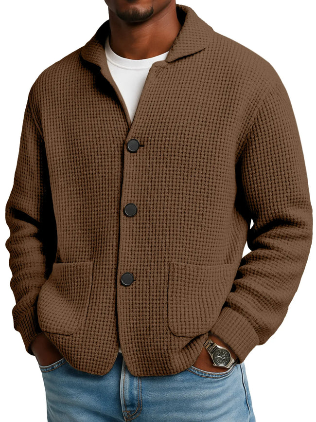 Autumn And Winter Solid Color Stand Collar Knitted Sweater Jacket