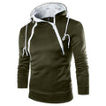 Men's Stand Collar Solid Color Zip Hoodies Sweatshirts