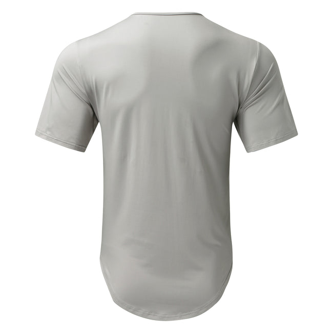 Patrick Zip Cardigan Round Neck Short Sleeve T-Shirt
