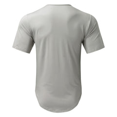 Patrick Zip Cardigan Round Neck Short Sleeve T-Shirt