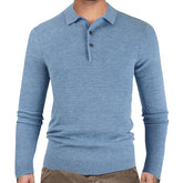 Men's Knitted Solid Color Lapel Sweater