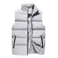 Men's Stand Collar Lightweight Zip-up Puffer Gilet