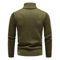 Men's Stand Collar Color Block Half Zip Fleece Pullover Sweater