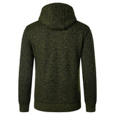 Men's Fleece Padded Patchwork Zipper Hooded Cardigan