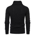 Men's Shawl Collar Cable Casual Slim Fit Long Sleeve Sweater