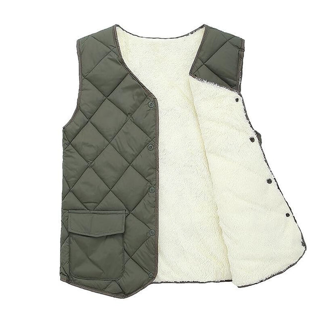 Men's Solid Color Quilted Fleece Lined Lightweight Gilet