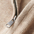 Men's Pullover Knit Solid Color Stand Collar Half Zipper Sweater