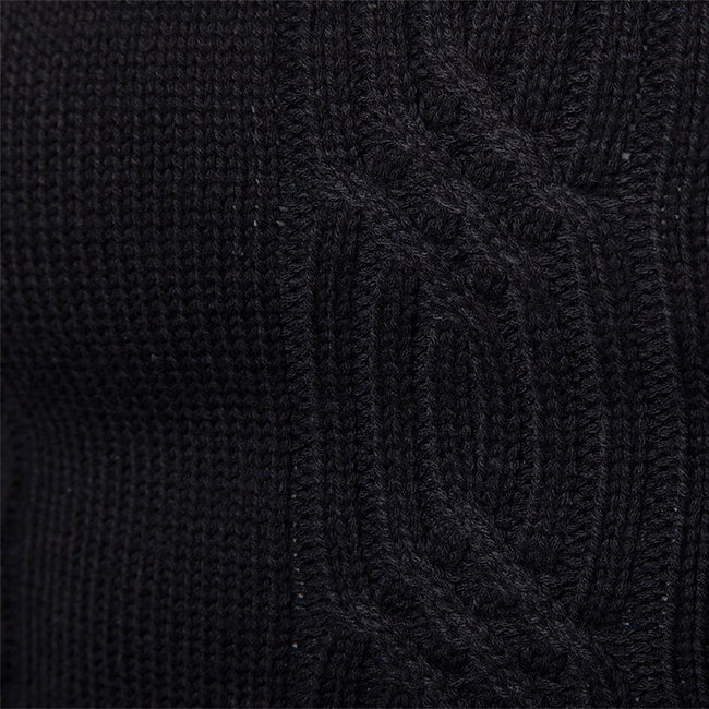 Men's Pullover Turtleneck Cable Basic Knit Sweater