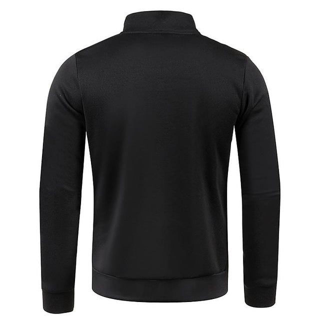 Men's Stand Collar Half Zip Long Sleeve Thin Fleece Sweater