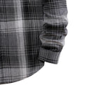 Men's Long Sleeve Check Hooded Casual Shirt Yellow Navy Blue Gray