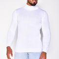 Men's Pullover Turtleneck Solid Color Basic Knit Sweater