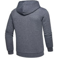 Men's Jacquard Check Solid Color Zip-up Hoodie Sweatshirts