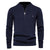 Men's Casual Vintage Style Stand Collar Full Zip Up Cardigan Sweater Coat