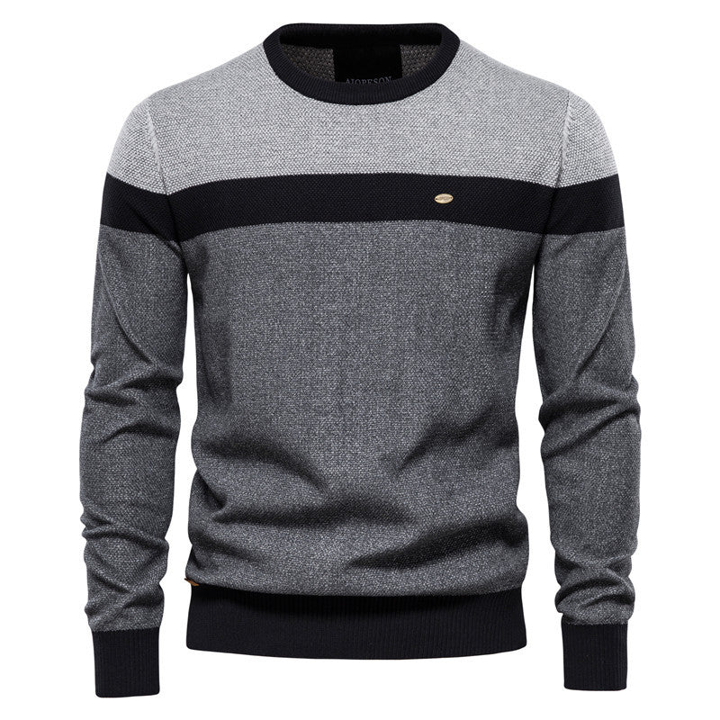 Men's Casual Warm Solid Pullover Sweater