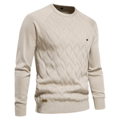 Men's Casual Solid Color Knitted Pullover