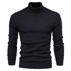 Men‘s Winter Turtleneck Thick Casual Solid Color Sweater