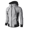 Men's High Collar Two Tone High Collar Windproof Hoodie
