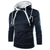 Men's Stand Collar Solid Color Zip Hoodies Sweatshirts