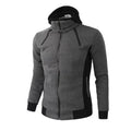 Men's High Collar Two Tone High Collar Windproof Hoodie