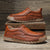Mitchell Shoes Men's Wide Toe Low Top Driving Leather Shoes