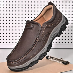 Men's Leather Casual Walking Outdoor Shoes