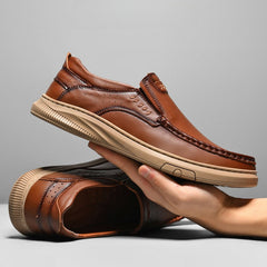 Mitchell Shoes Men's Comfortable Genuine Leather Orthopedic Loafers