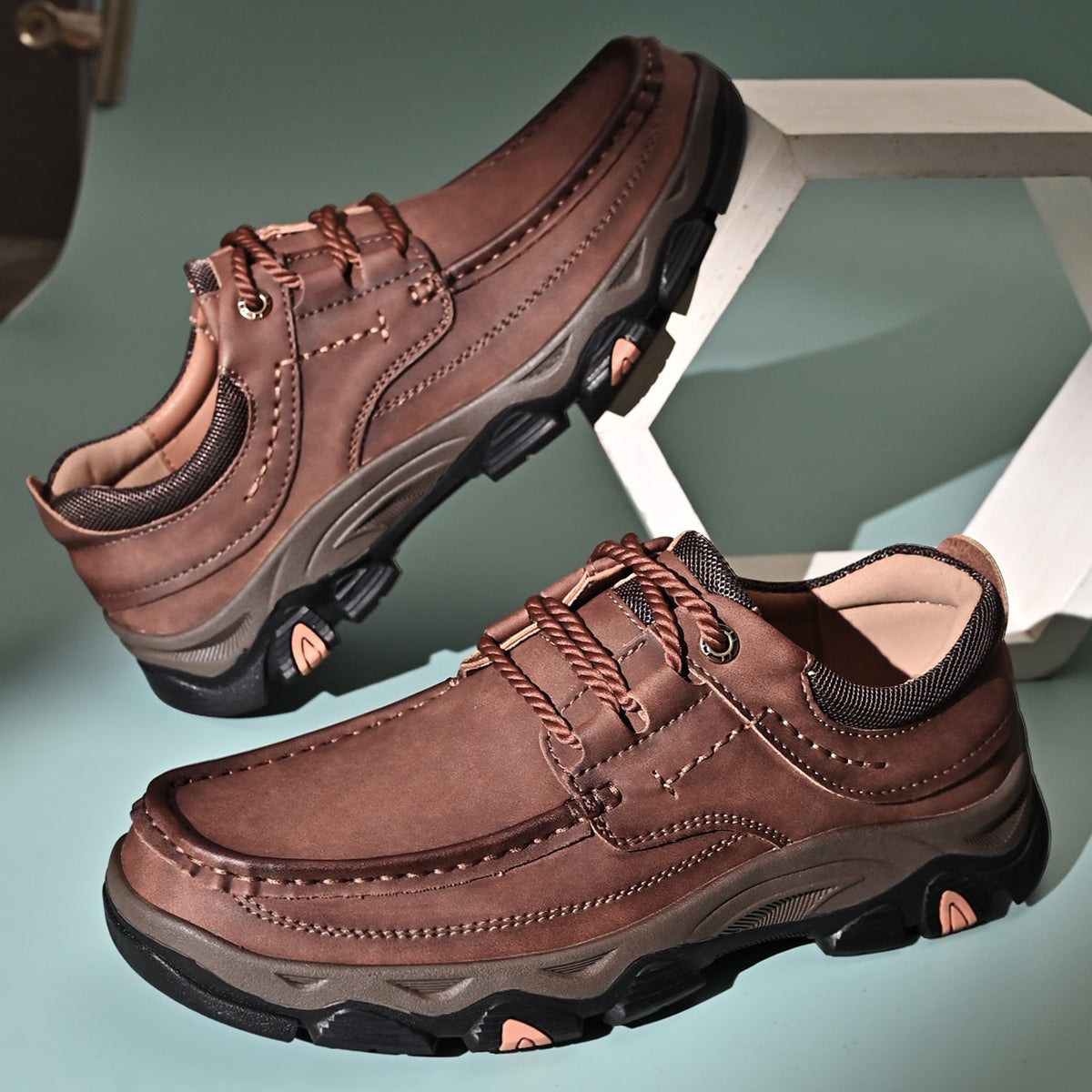 Mitchell Shoes Men's Lace Leather Casual Walking Outdoor Shoes