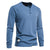 Men's Solid Waffle Raglan Sleeve Henley Collar T-Shirt