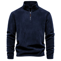 Men's Half-Stand Collar Sherpa Fleece Sweater