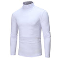 Men's Turtleneck Solid Color Casual Long Sleeve T-shirt