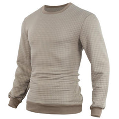 Men's Jacquard Small Check Pullover Sweatershirt