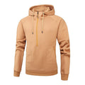 Men's Trendy Brushed V-Zip Camouflage Patchwork Pullover Hooded Sweatershirt