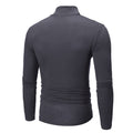 Men's Turtleneck Solid Color Casual Long Sleeve T-shirt