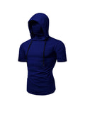 Men's Short Sleeve Hoodies T-shirt
