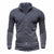 Men's Solid Color Zip-Up Collar Cardigan Sweater Jacket