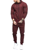 Zipper Detail Drawstring Hoodie & Sweatpants