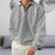 Men's Solid Color Patchwork Sweatshirts Long Sleeve With Button Down