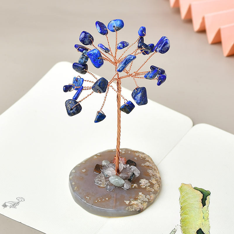Natural Agate Slice Fortune Tree