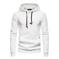 Men's Jacquard Small Check Solid Color Pullover Hoodie Sweatshirts