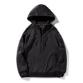 Men's Trendy Brushed V-Zip Camouflage Patchwork Pullover Hooded Sweatershirt