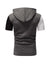 Mullins Color Block Patched Drawstring Hooded Tee