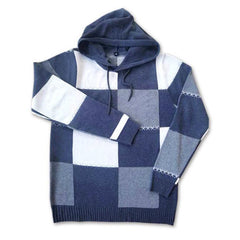 Men's Pullover Contrast Color Block Hoodie Sweater