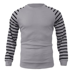Men's Waffle Patchwork Pullover Raglan Sleeves Sweatershirt