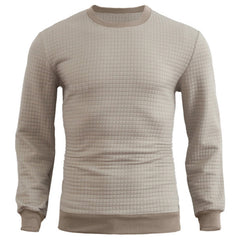 Men's Jacquard Small Check Pullover Sweatershirt